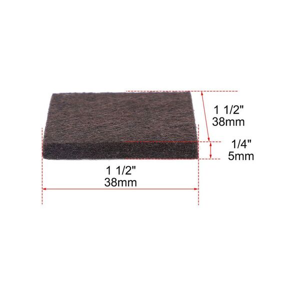 40pcs Felt Furniture Pads Square 1 1/2" Floor Protector for Table Chair Leg - Picture 3 of 6